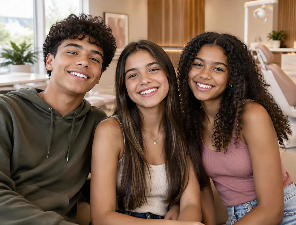 Adolescentes sorrindo